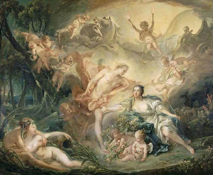 Francois Boucher Apollo Revealing his Divinity before the Shepherdess Isse china oil painting image